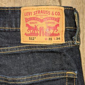Levi's 512 slim taper dark hollow jeans 31 x 34